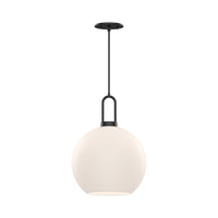Alora - PD601710MBOP - One Light Pendant - Soji - Matte Black/Opal Matte Glass