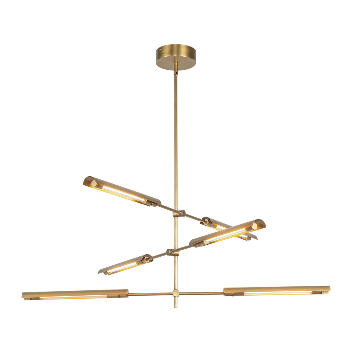 Alora - MP316406VBMS-UNV - LED Pendant - Astrid - Metal Shade/Vintage Brass