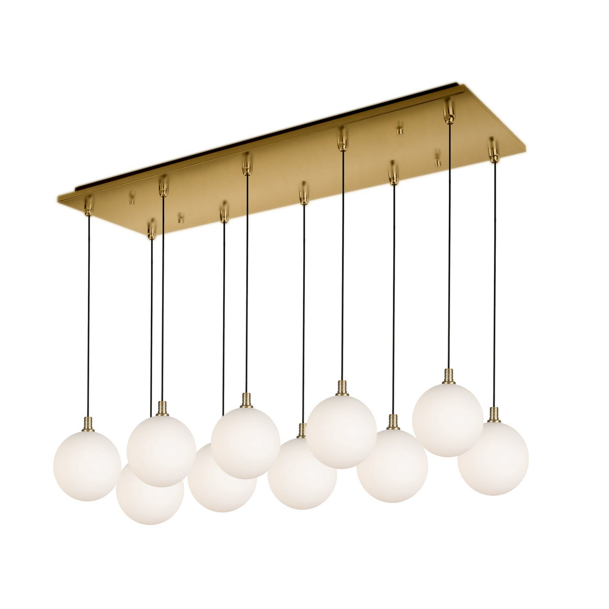 Kuzco Lighting - MP3106BGOP-10 - LED Pendant - Bolla - Brushed Gold/Opal Glass
