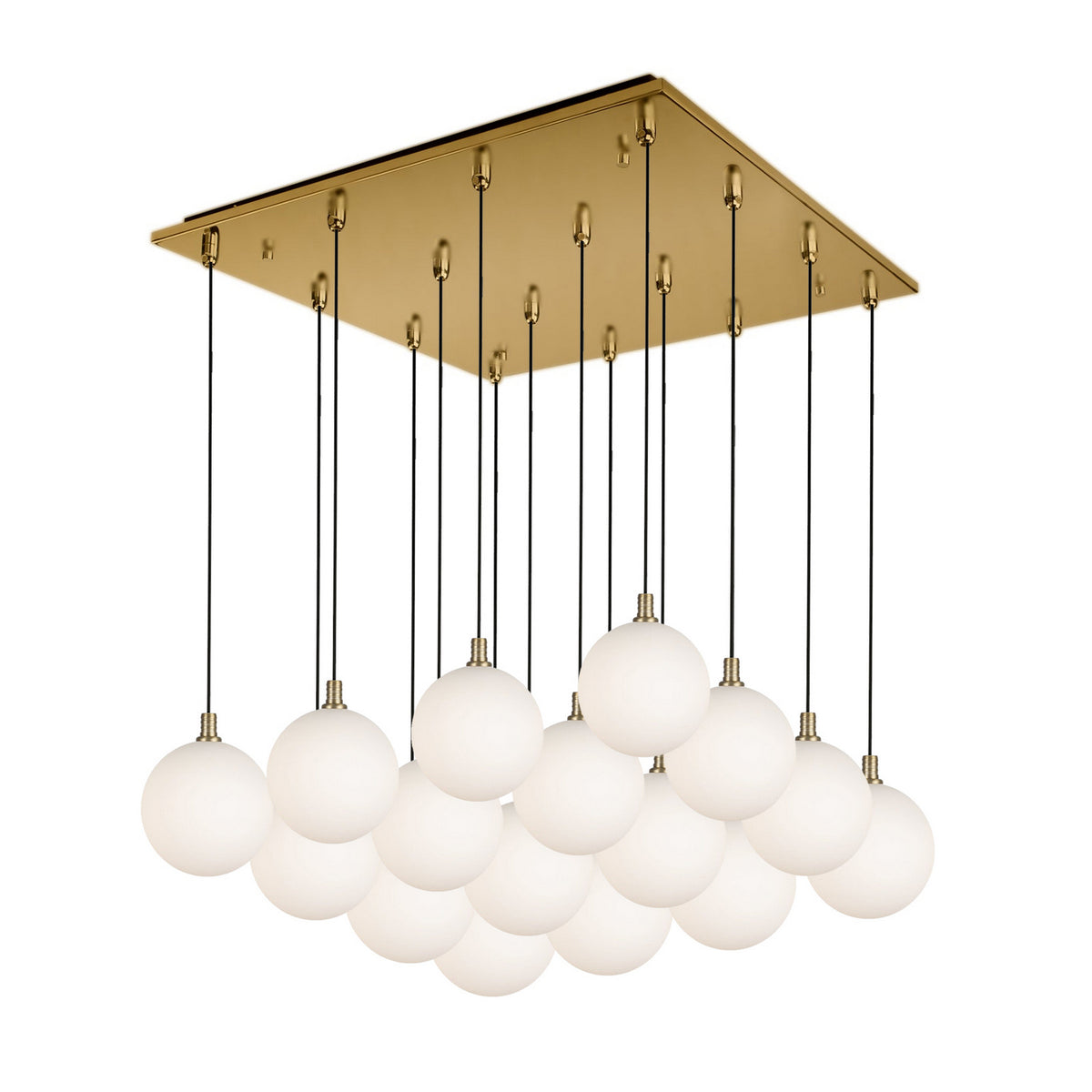 Kuzco Lighting - MP3106BGOP-16 - LED Pendant - Bolla - Brushed Gold/Opal Glass