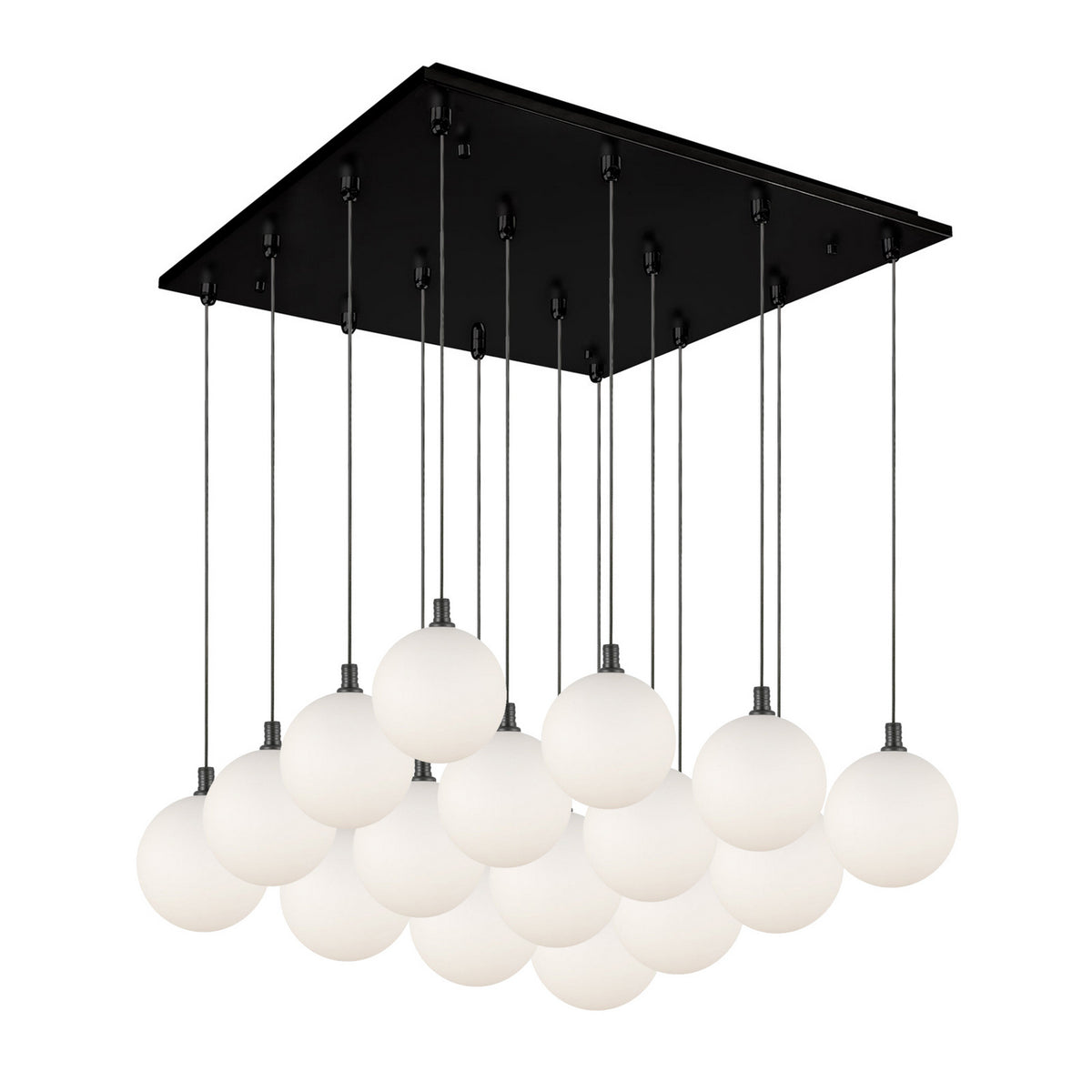 Kuzco Lighting - MP3106BKOP-16 - LED Pendant - Bolla - Black/Opal Glass