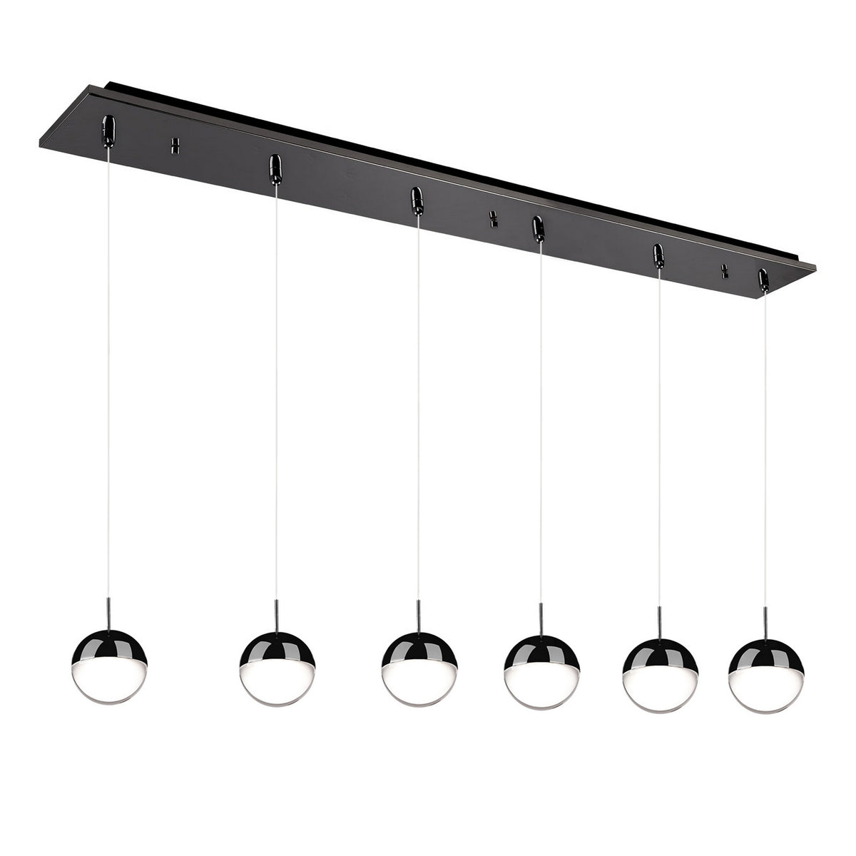 Kuzco Lighting - MP402801BC-06 - LED Pendant - Pluto - Black Chrome