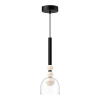 Kuzco Lighting - PD30505-BK/CL-UNV - LED Pendant - Rise - Black/Clear