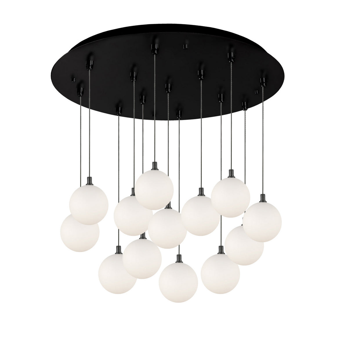 Kuzco Lighting - MP3106BKOP-13 - LED Pendant - Bolla - Black/Opal Glass
