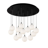 Kuzco Lighting - MP3106BKOP-13 - LED Pendant - Bolla - Black/Opal Glass