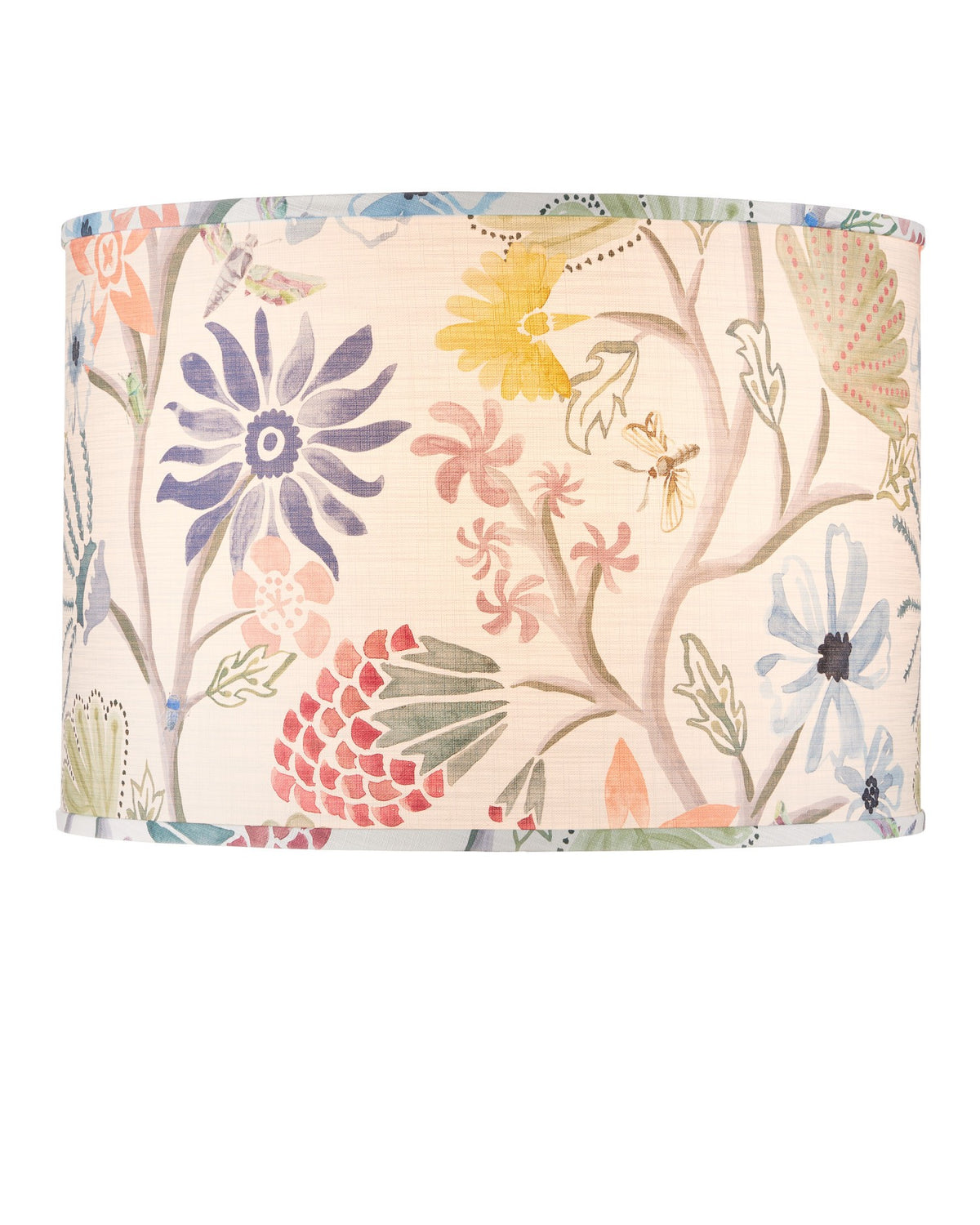 Currey and Company - 0900-6010 - Lamp Shade - Madeline Drum Lamp Shade - Ivory / Blue / Green / Yellow / Magenta