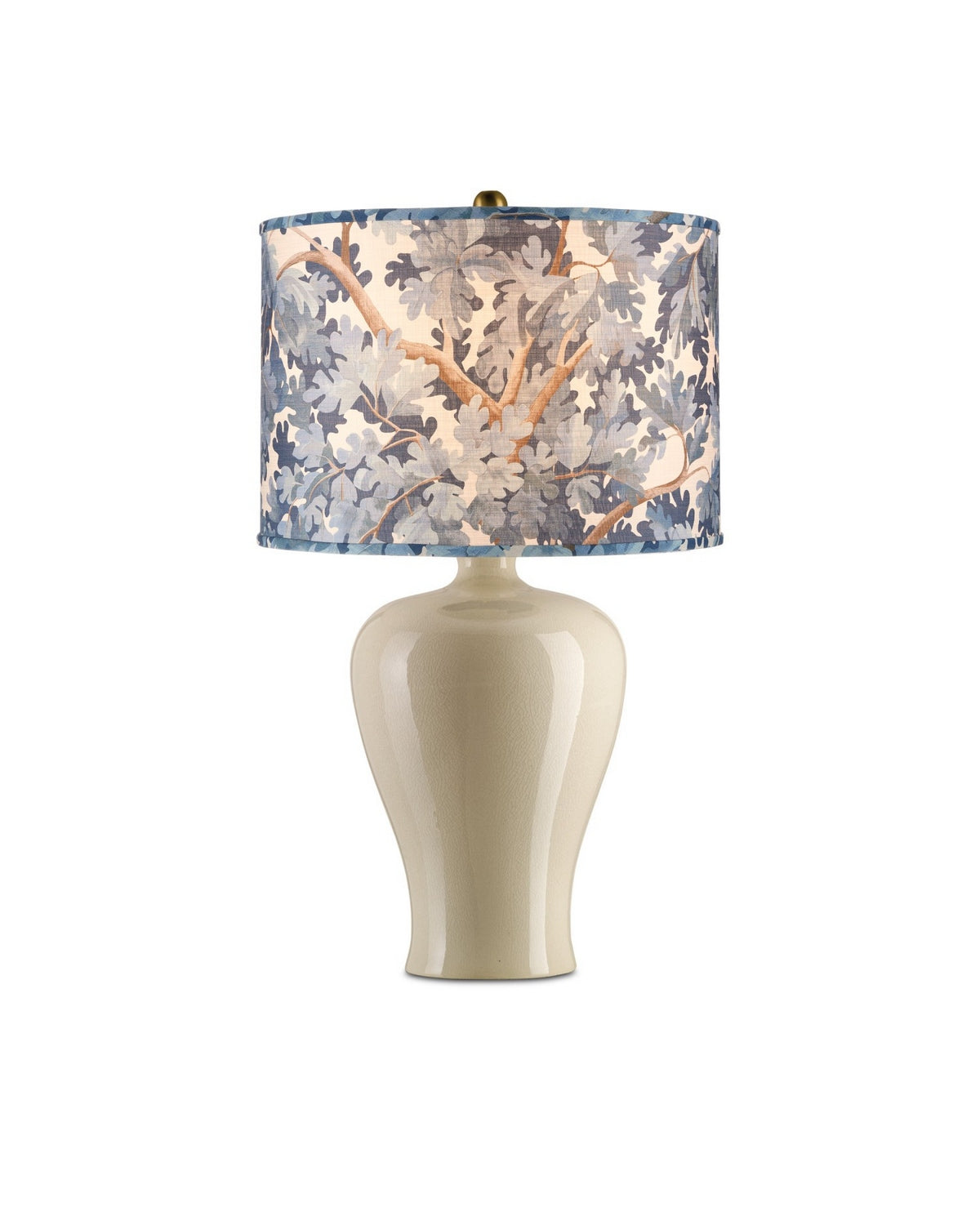 Currey and Company - 0900-6011 - Lamp Shade - Woodland - Blue/Brown/Ivory
