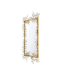 Currey and Company - 1000-0161 - Mirror - Forget-Me-Not - Clear/Chinois Gold Leaf