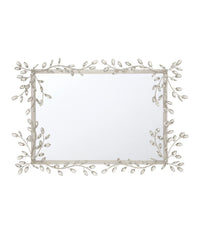 Currey and Company - 1000-0162 - Mirror - Forget-Me-Not - Clear/Silver Leaf