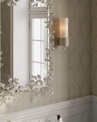 Currey and Company - 1000-0162 - Mirror - Forget-Me-Not - Clear/Silver Leaf