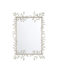 Currey and Company - 1000-0162 - Mirror - Forget-Me-Not - Clear/Silver Leaf