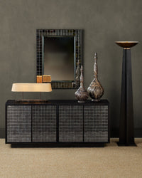 Currey and Company - 1000-0166 - Mirror - Mosaico - Ebony/Antique Mirror