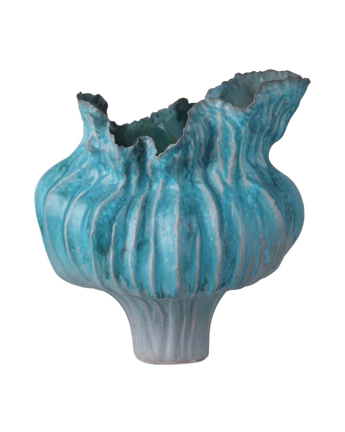 Currey and Company - 1200-0981 - Vase - Flying Silk Blue Vase - Blue