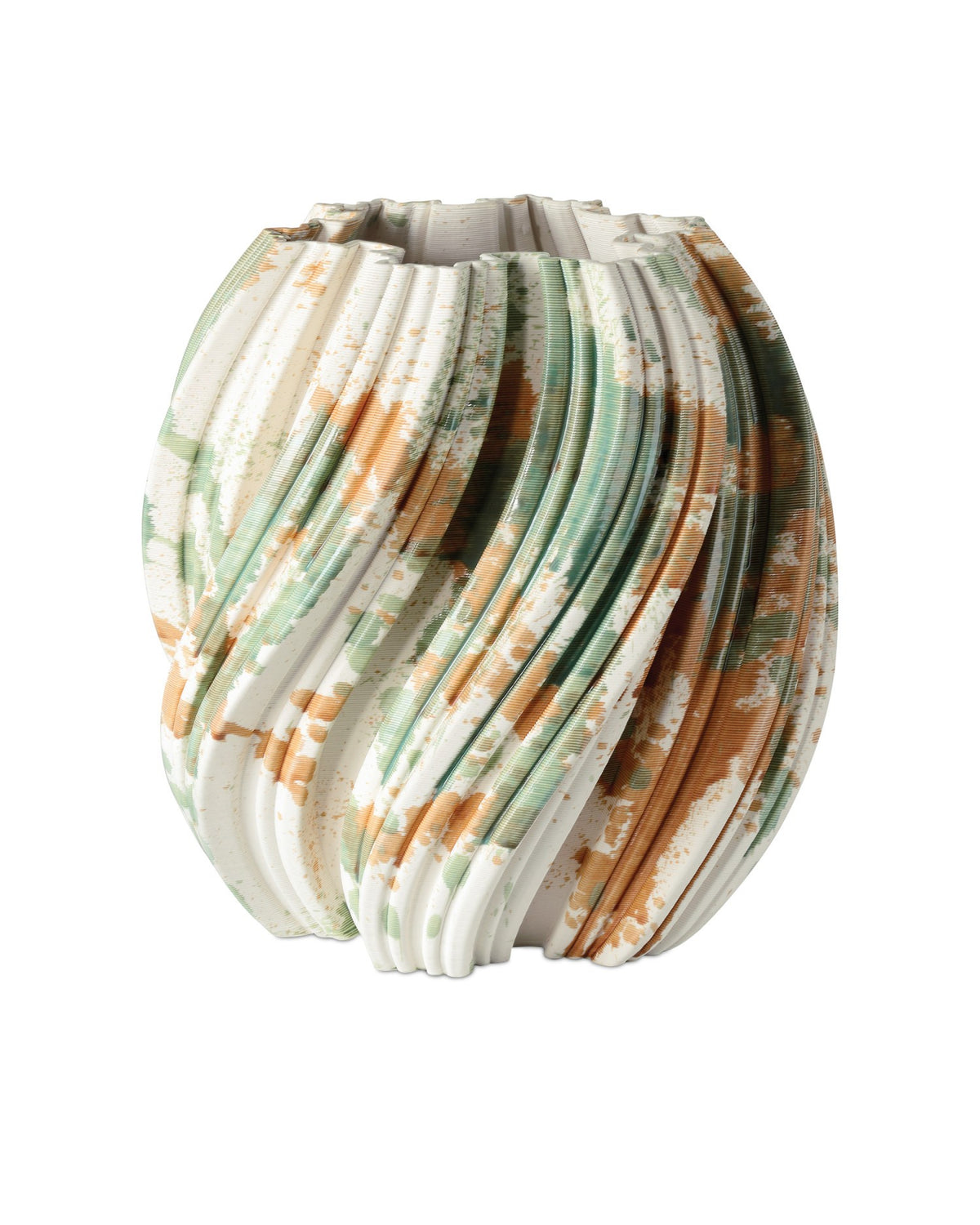 Currey and Company - 1200-0987 - Vase - Camouflage - Green / Brown / Off-White