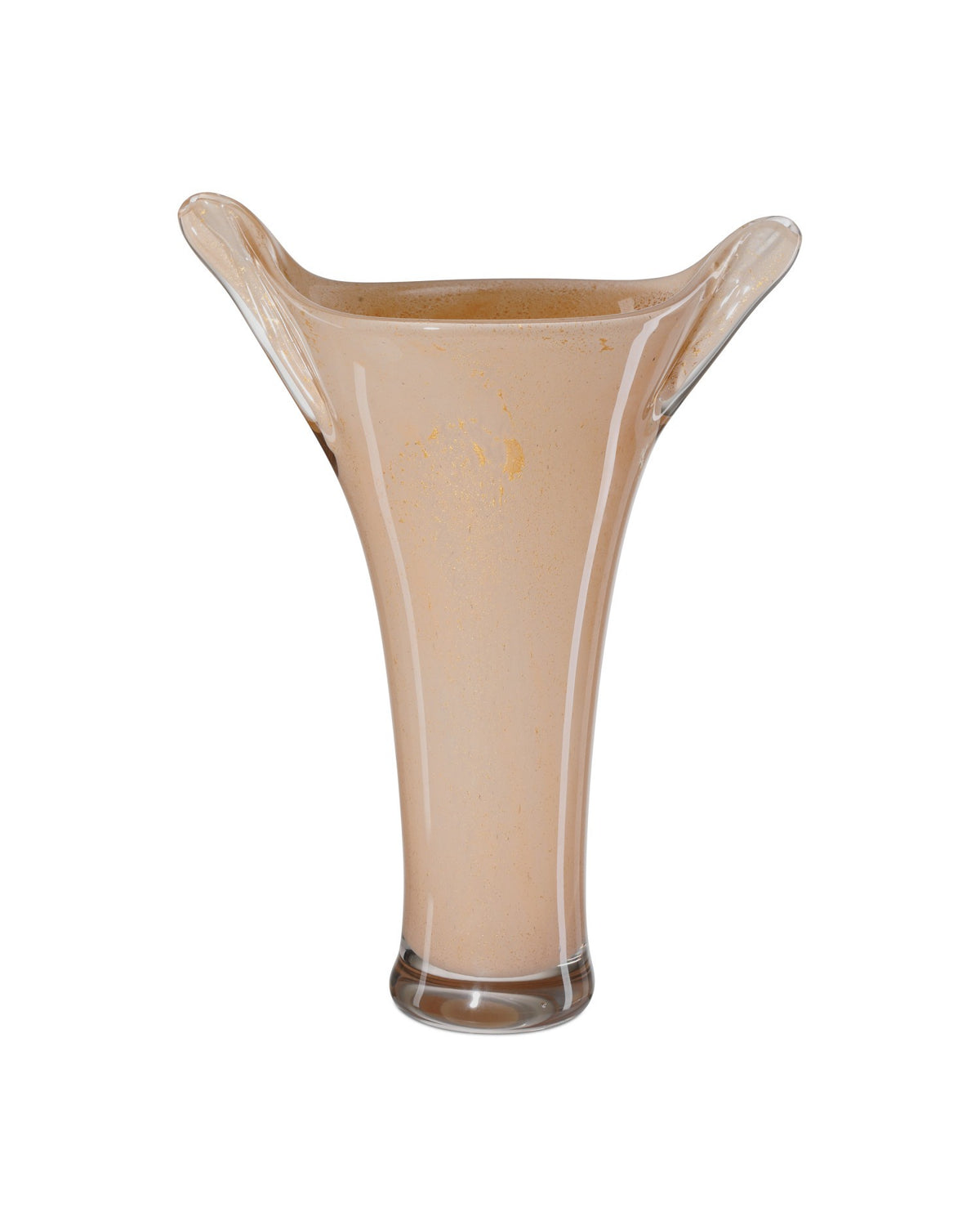 Currey and Company - 1200-0989 - Vase - Tamara Tall Vase - Soft Peach / Gold