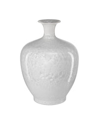 Currey and Company - 1200-0995 - Vase - Crystalline White Vase - Crystallized White