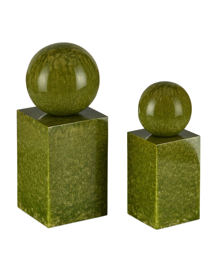 Currey and Company - 1200-1027 - Object Set of 2 - Nova - Green