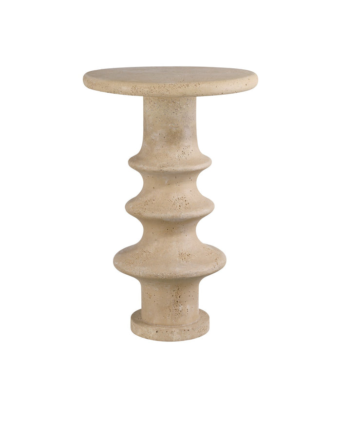 Currey and Company - 3000-0321 - Accent Table - Rollins - Beige