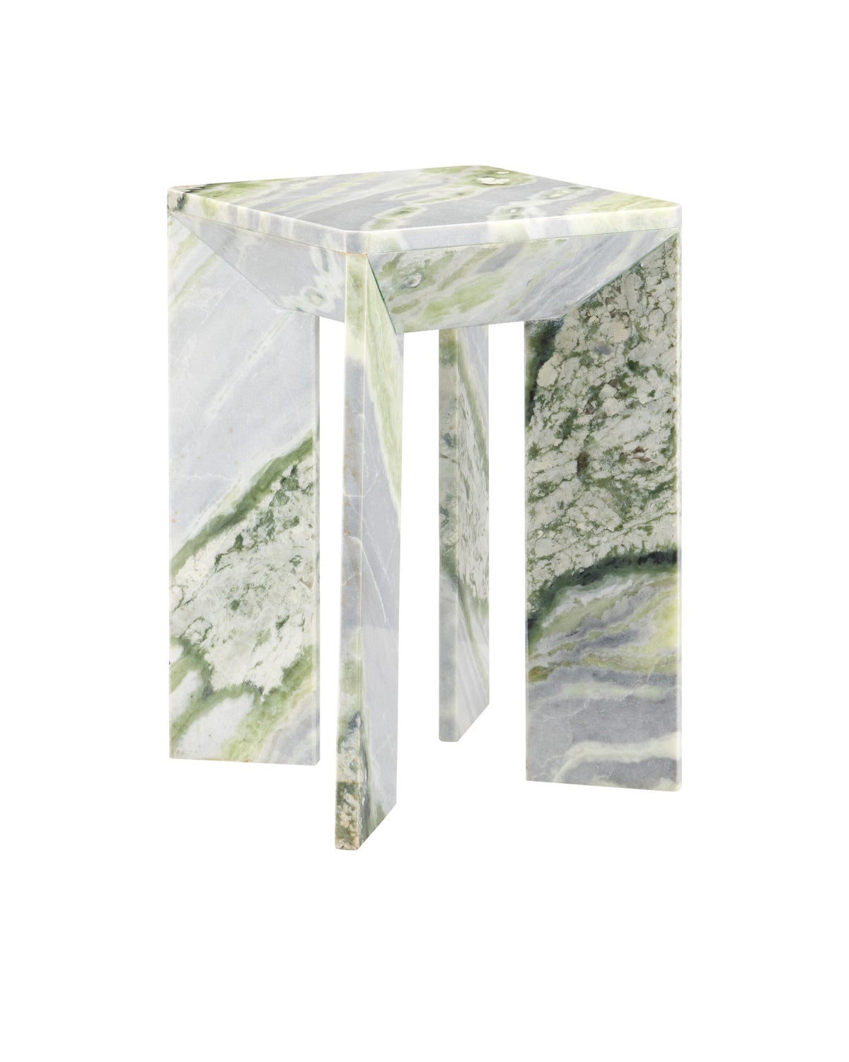 Currey and Company - 3000-0326 - Accent Table - Minerale Green Onyx Accent Table - Natural