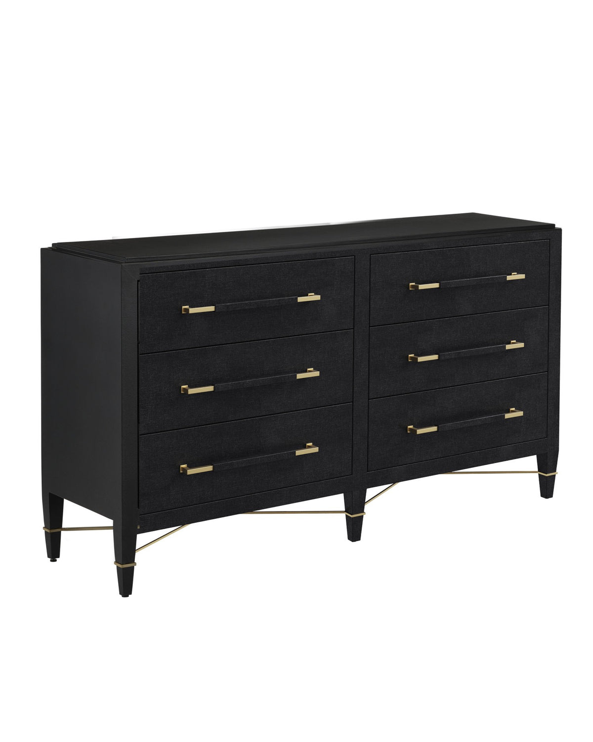 Currey and Company - 3000-0332 - Chest - Verona - Black / Natural / Champagne / Silver