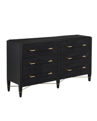 Currey and Company - 3000-0332 - Chest - Verona - Black / Natural / Champagne / Silver