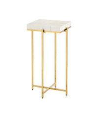 Currey and Company - 4000-0225 - Accent Table - Casey - Natural / Brass