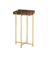 Currey and Company - 4000-0226 - Accent Table - Casey - Natural / Brass