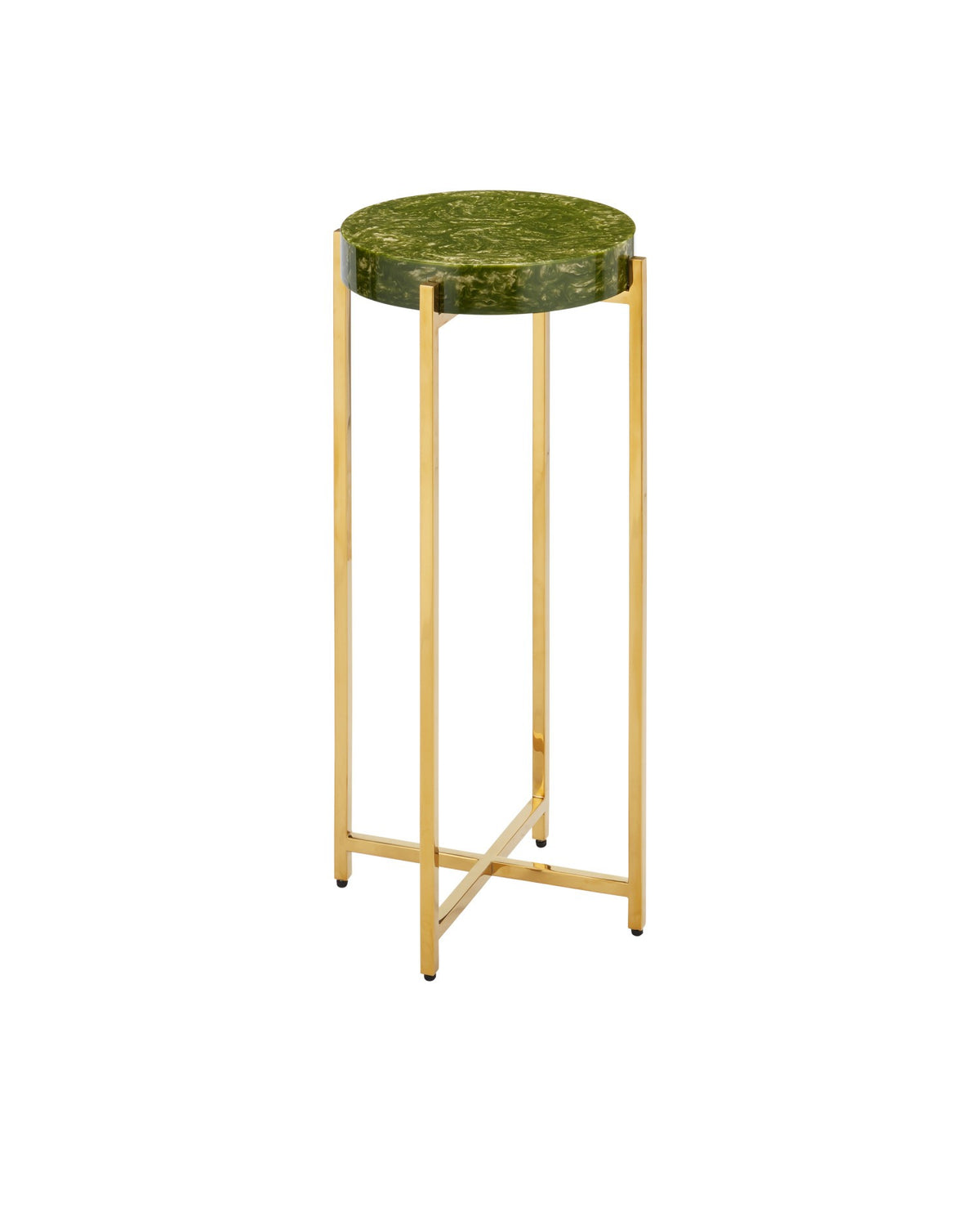 Currey and Company - 4000-0228 - Drinks Table - Rina - Green / Brass