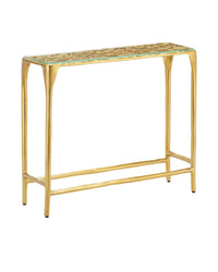 Currey and Company - 4000-0232 - Console Table - Honeycomb - Gold / Clear