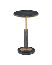 Currey and Company - 4000-0241 - Accent Table - Miles - Natural / Polished Brass