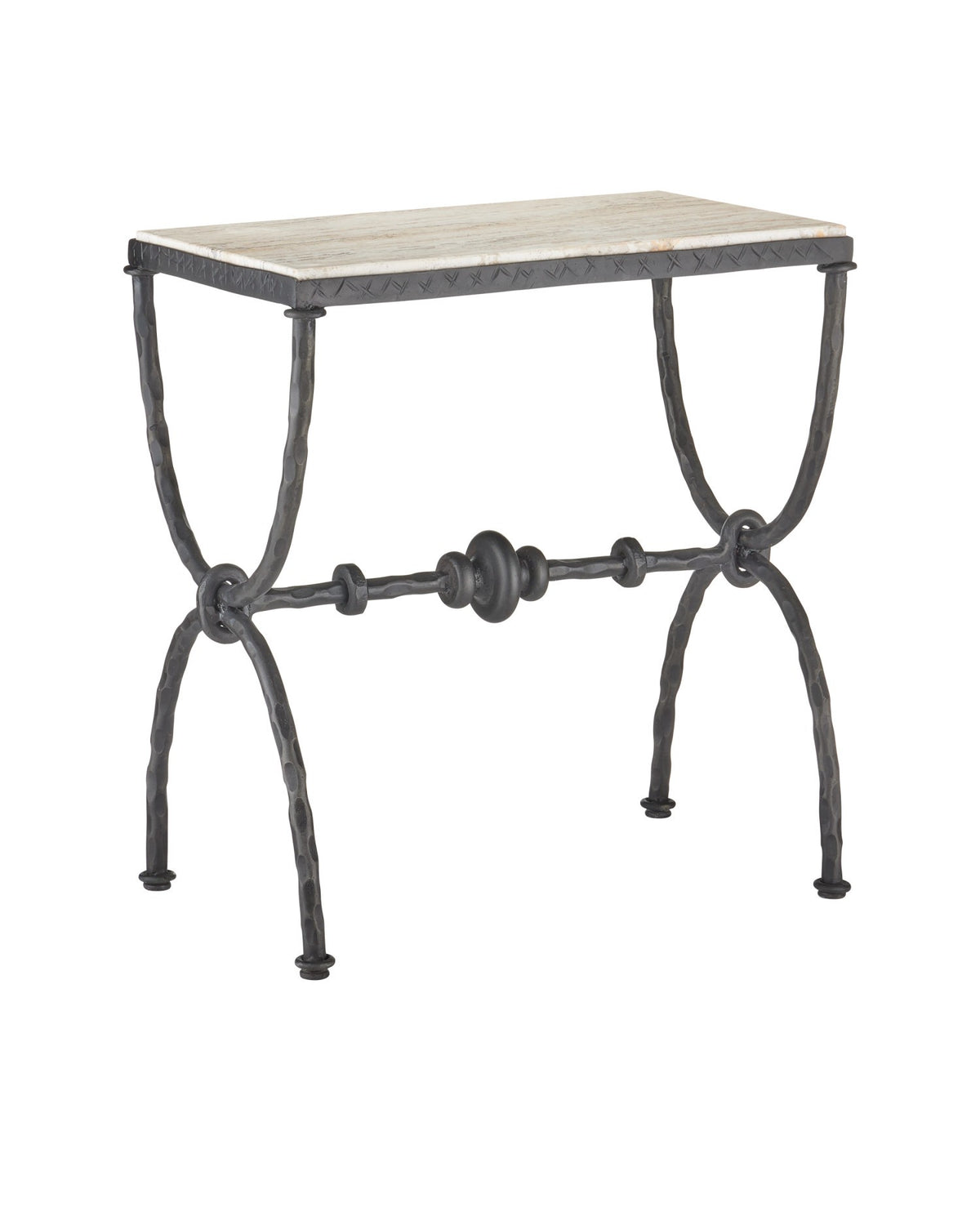 Currey and Company - 4000-0243 - Side Table - Agora - Natural / Rustic Bronze
