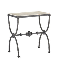Currey and Company - 4000-0243 - Side Table - Agora - Natural / Rustic Bronze