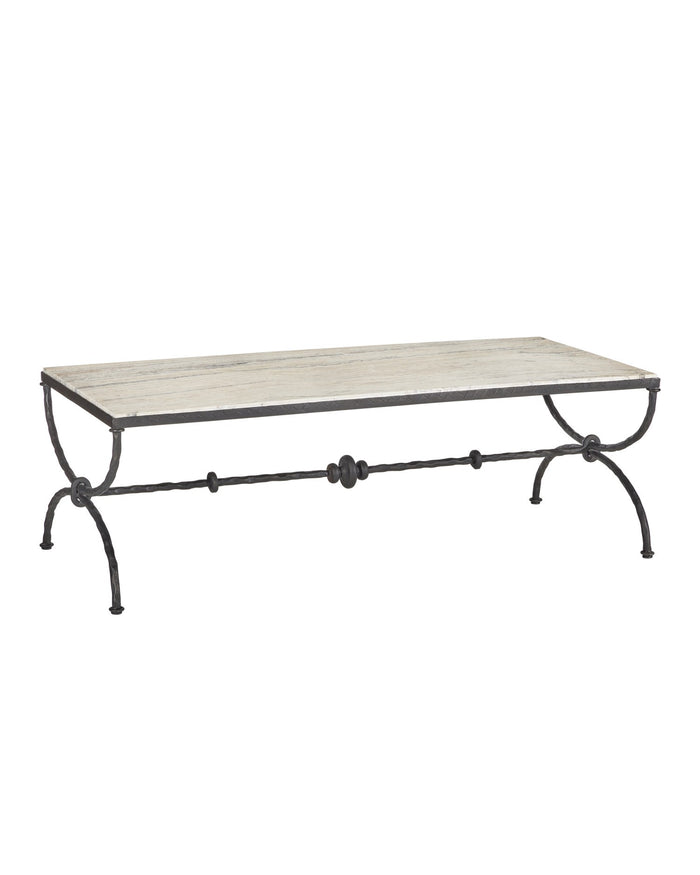Currey and Company - 4000-0244 - Cocktail Table - Agora - Natural/Rustic Bronze