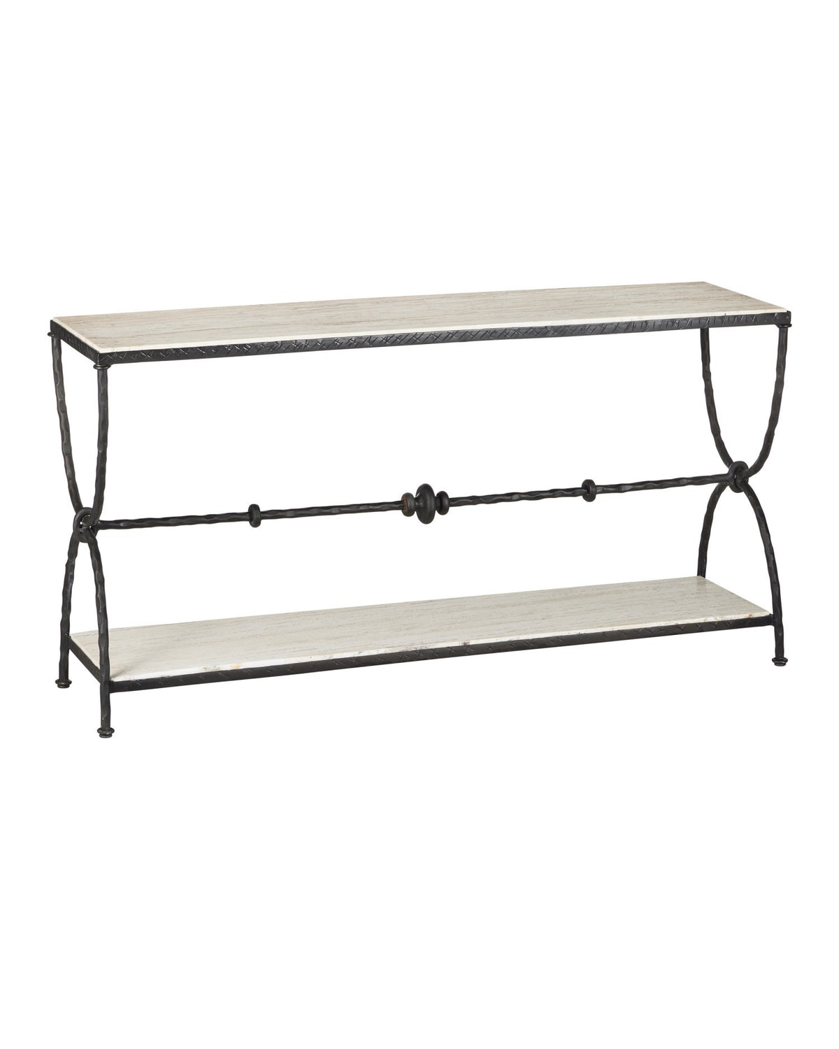 Currey and Company - 4000-0245 - Console Table - Agora - Natural/Rustic Bronze