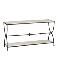 Currey and Company - 4000-0245 - Console Table - Agora - Natural/Rustic Bronze