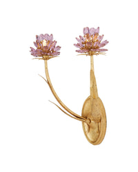 Currey and Company - 5000-0278 - Two Light Wall Sconce - Marilee - Pink / Dutch Gold Leaf