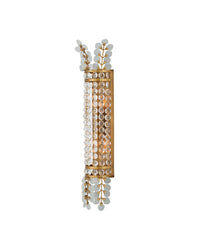 Currey and Company - 5000-0283 - Two Light Wall Sconce - Bradshaw - Frosted/Clear/Brass