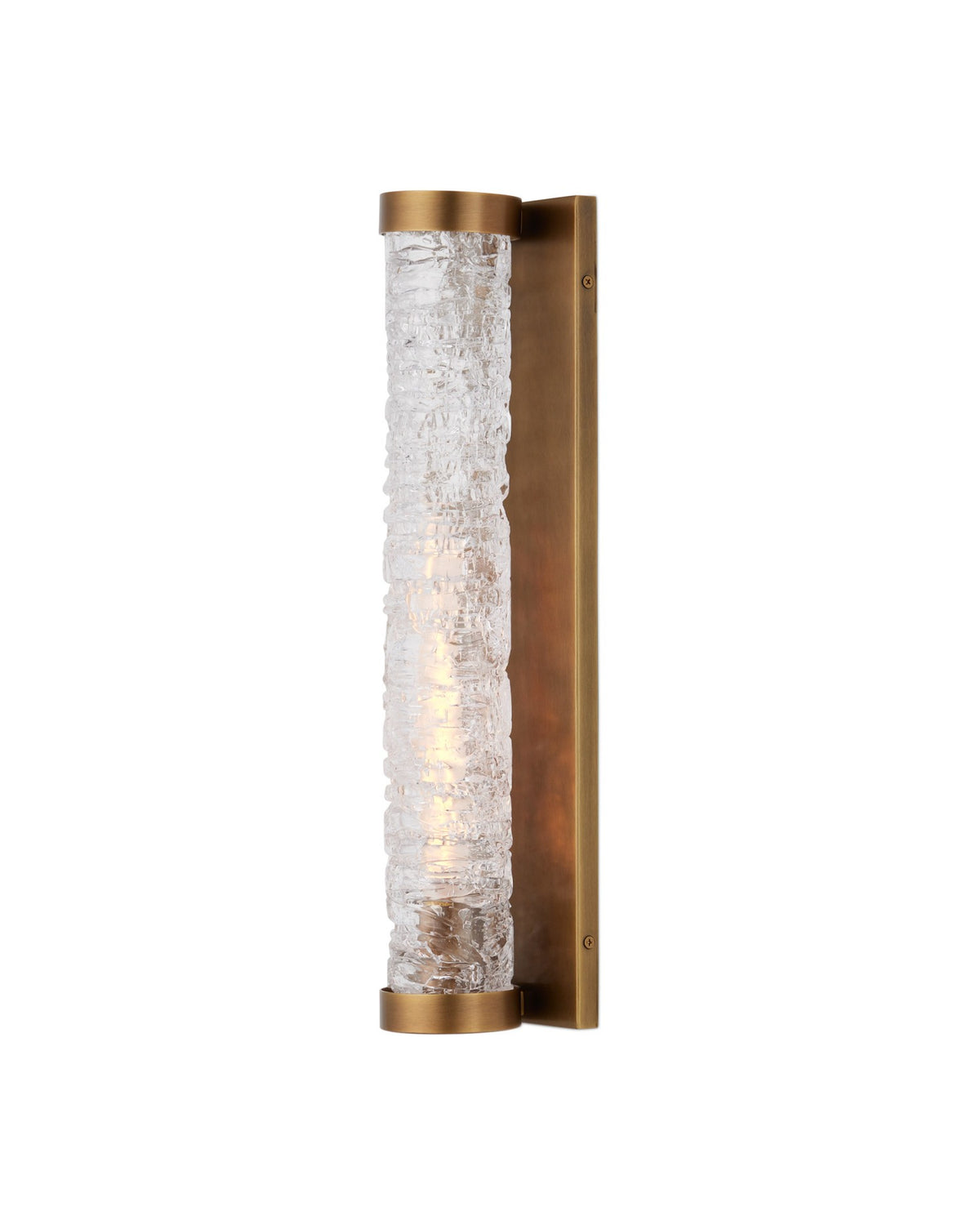 Currey and Company - 5800-0064 - One Light Wall Sconce - Busby Brass Bath Wall Sconce - Clear / Brushed Brass
