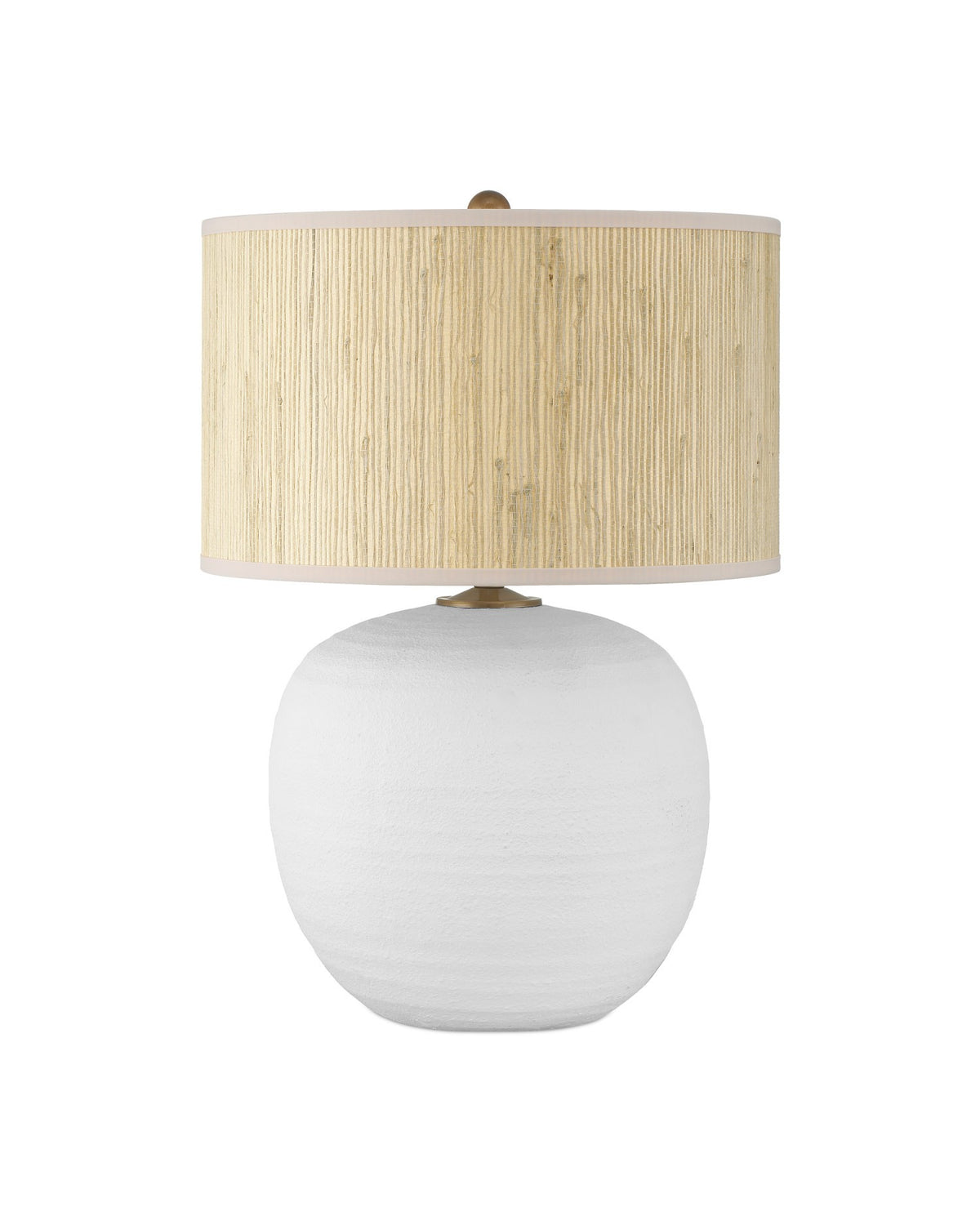 Currey and Company - 6000-1008 - One Light Table Lamp - Zena White Table Lamp - Textured White