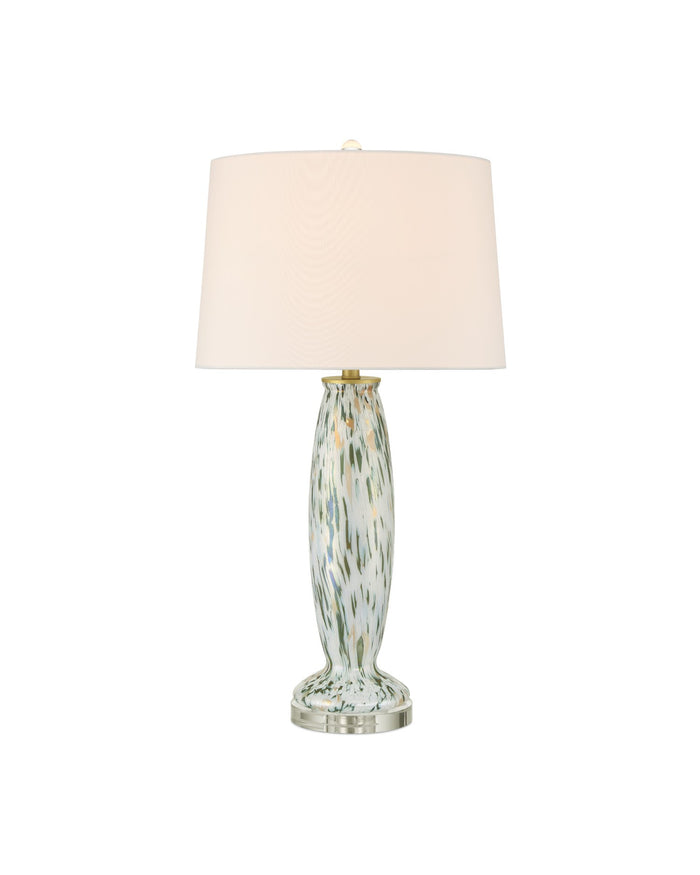 Currey and Company - 6000-1013 - One Light Table Lamp - Motte Table Lamp - White / Green / Pale Pink / Clear