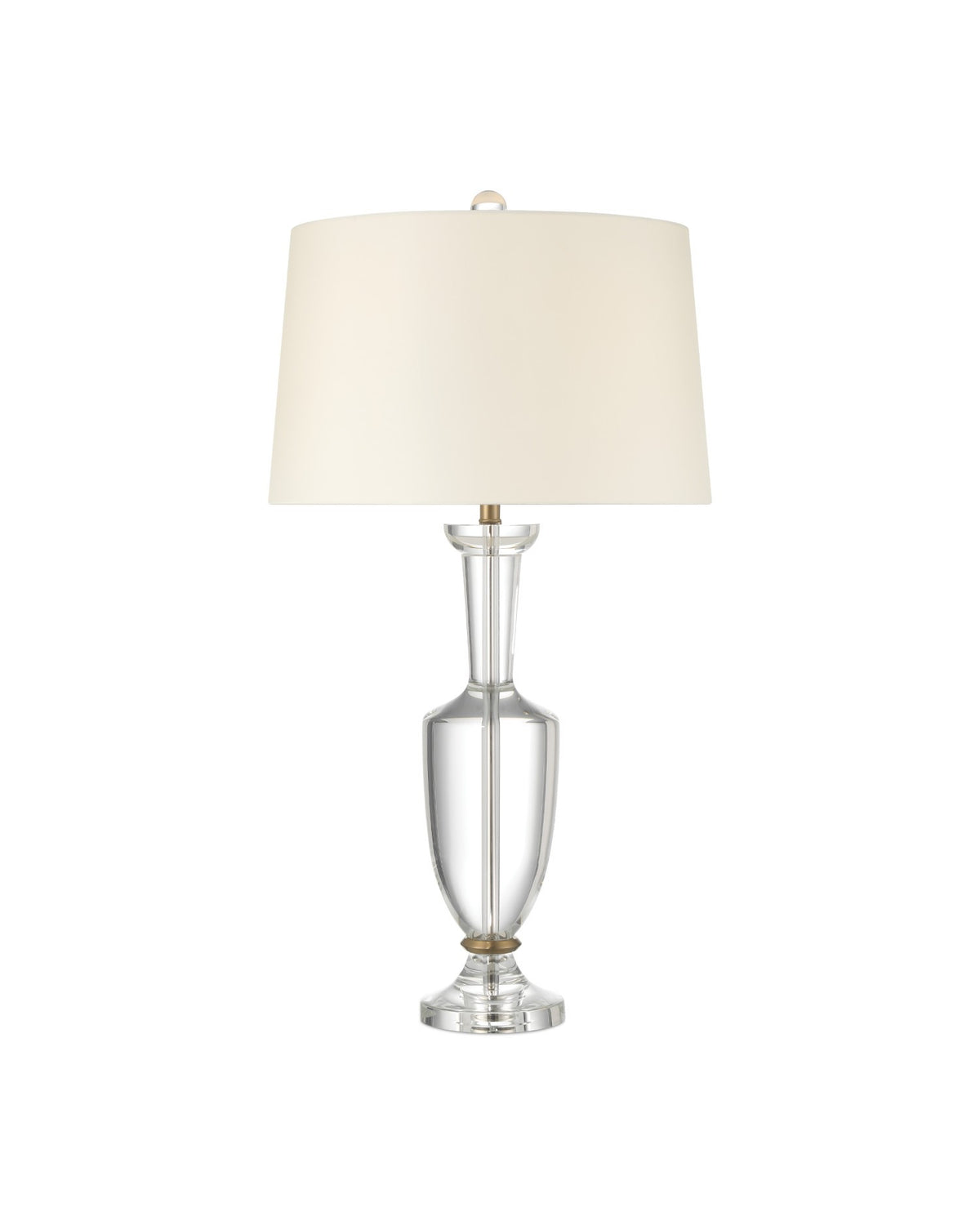 Currey and Company - 6000-1015 - One Light Table Lamp - Classico Table Lamp - Clear / Natural Brass