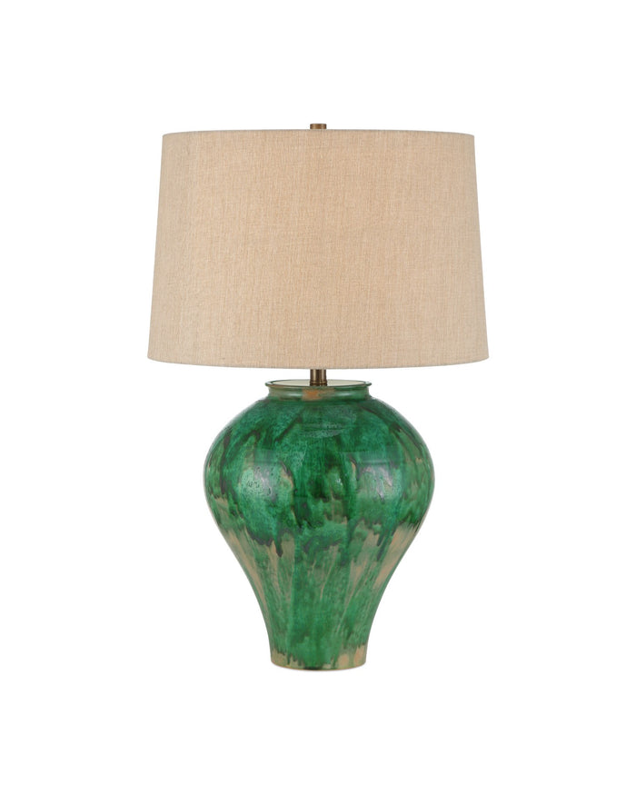 Currey and Company - 6000-1020 - One Light Table Lamp - Blarney Green Table Lamp - Green