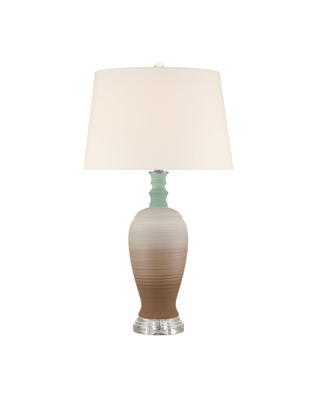 Currey and Company - 6000-1024 - One Light Table Lamp - Happy 80's - Brown / Light Blue / Clear