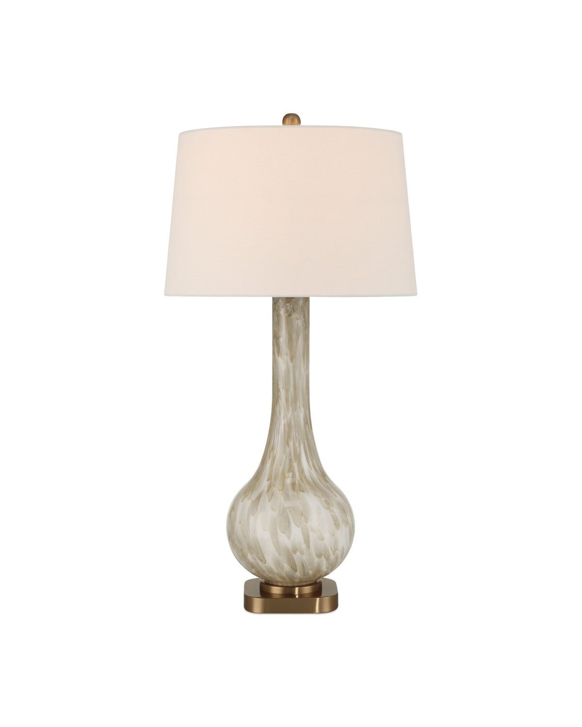 Currey and Company - 6000-1025 - One Light Table Lamp - Bombon Table Lamp - Pale Brown / Off-White / Antique Brass
