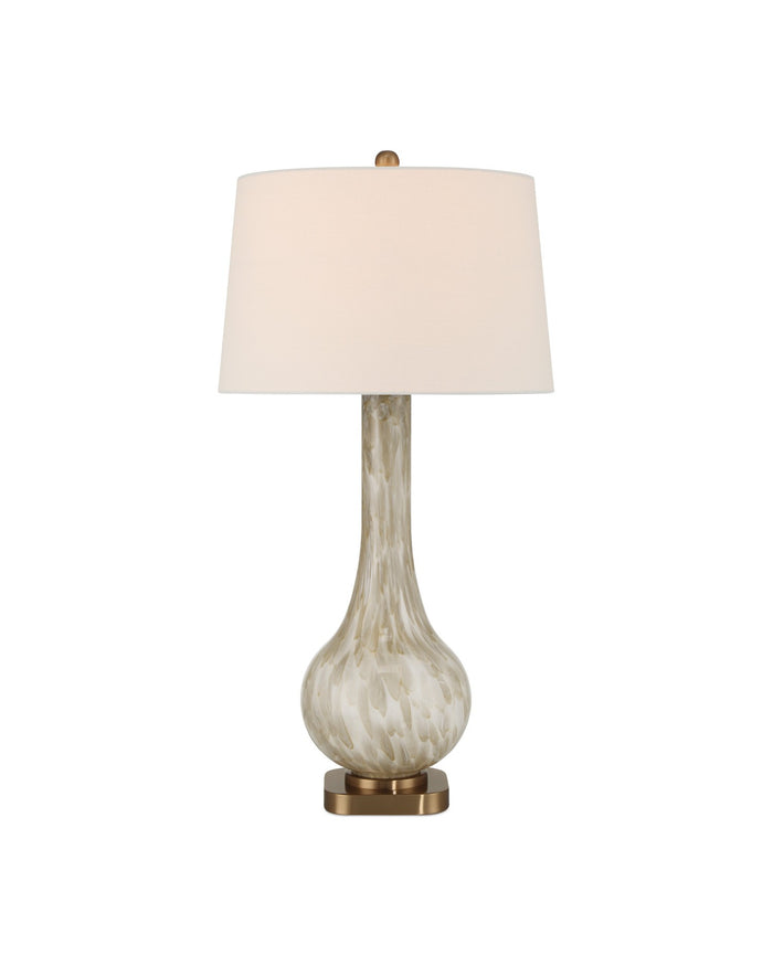 Currey and Company - 6000-1025 - One Light Table Lamp - Bombon Table Lamp - Pale Brown / Off-White / Antique Brass
