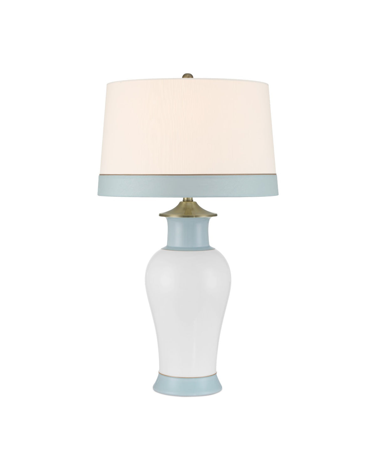 Currey and Company - 6000-1026 - One Light Table Lamp - Kora Blue Table Lamp - White / Light Blue