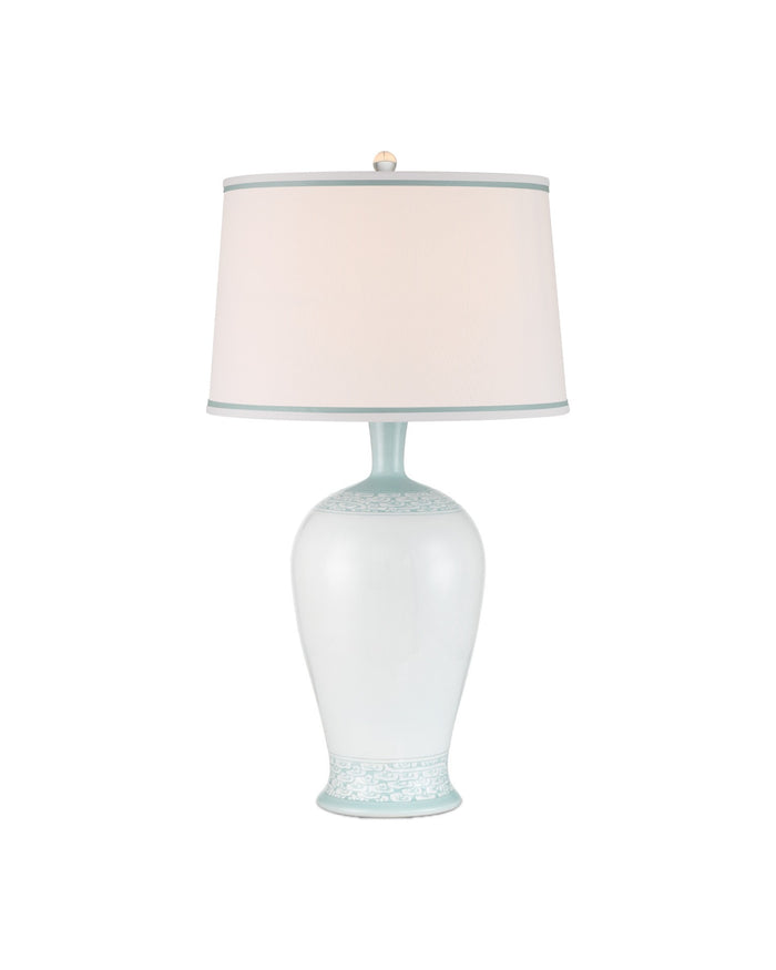 Currey and Company - 6000-1027 - One Light Table Lamp - Ketty Table Lamp - White / Light Blue