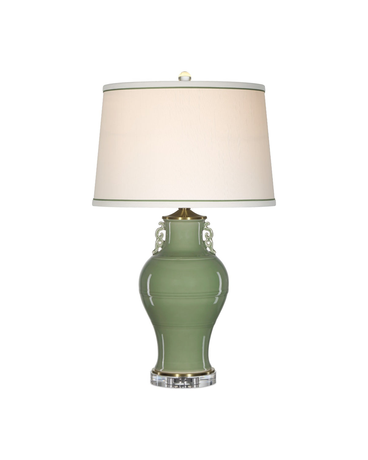 Currey and Company - 6000-1028 - One Light Table Lamp - Londonderry Green Table Lamp - Green / Clear