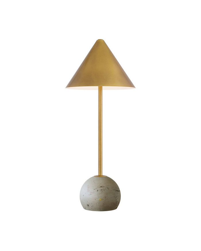 Currey and Company - 6700-0014 - One Light Table Lamp - Journey - Antique Brass/Natural
