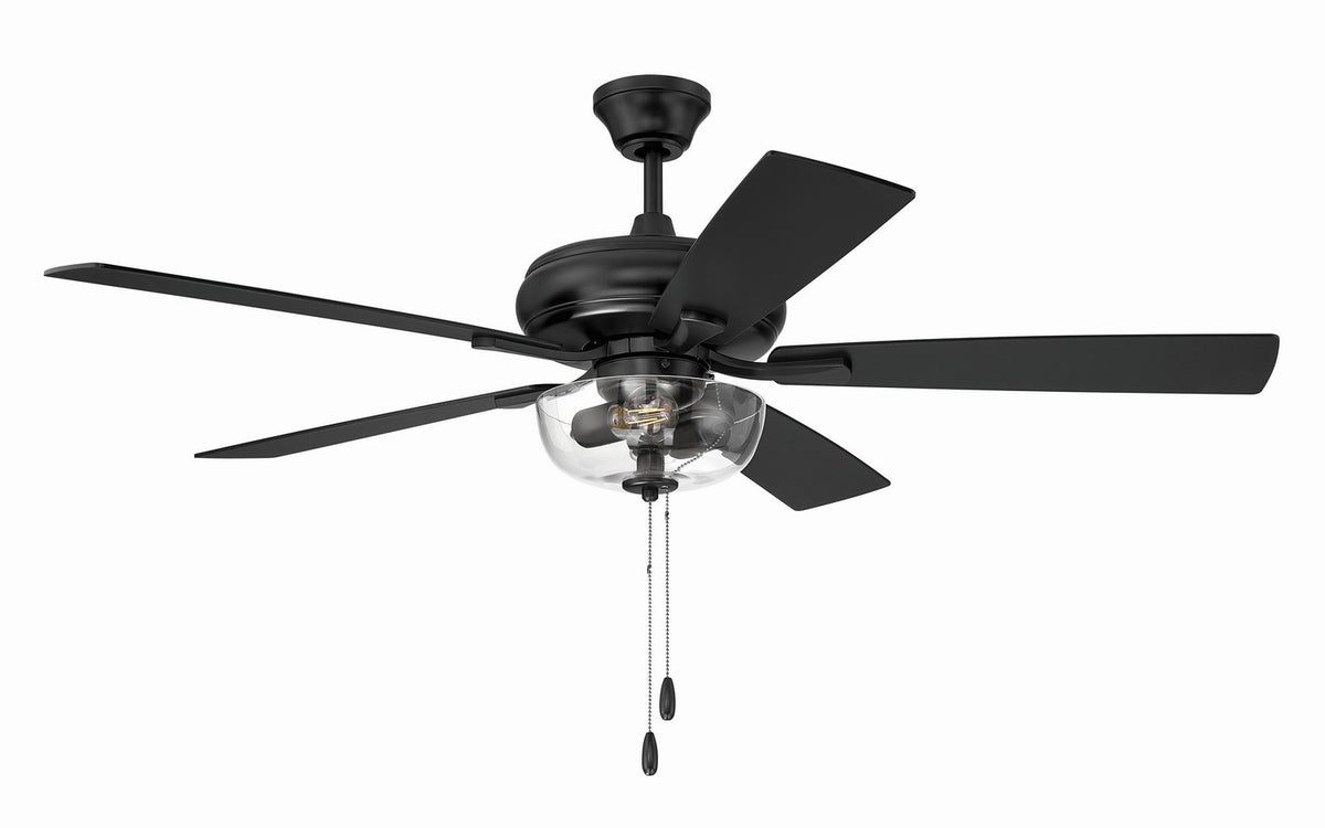 Craftmade - ECF201FB5-FBGW - 52" Ceiling Fan - EOS 2 Light Clear Bowl 52" Ceiling Fan - Flat Black